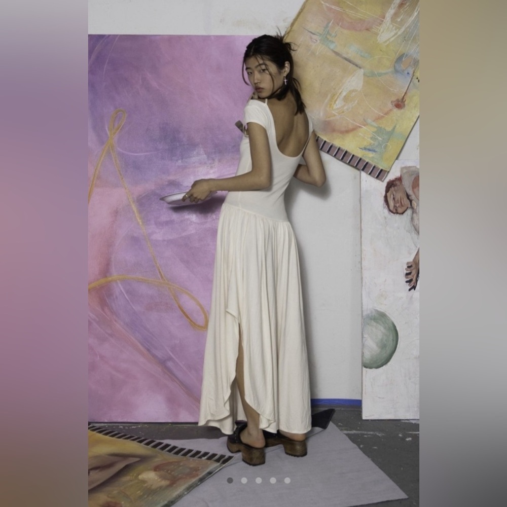Urban Outfitters Drop Waist Midi Dress Size M - Picture 2 of 6